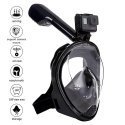 RoGer Full Dry Snorkeling Mask L / XL Black