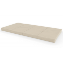 Foldable gymnastic mattress SANRO 200x100x10 cm cream (4 parts)