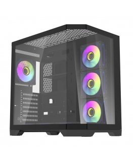 Darflash FT418 PRO computer case + 7 aRGB fans (black)