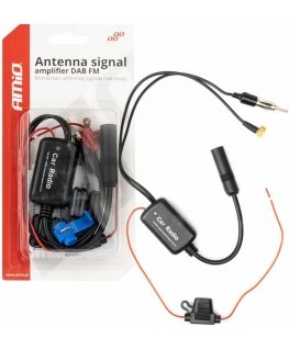 Radio signal antenna amplifier 12v dab fm amio-04134