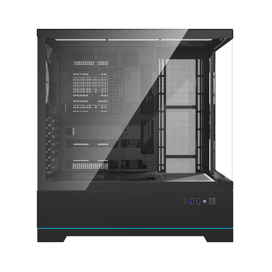 Darkflash DY451 kompiuterio dėklas be ventiliatorių (juodas) – 5