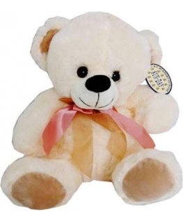 Sun Day *AST. PLUSH teddy bear, 30 cm, with bow, 3 colors.