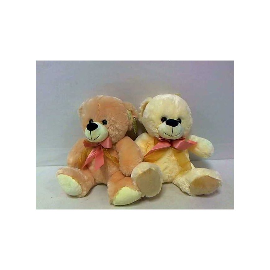 Sun Day *AST. PLUSH teddy bear, 30 cm, with bow, 3 colors. – 3