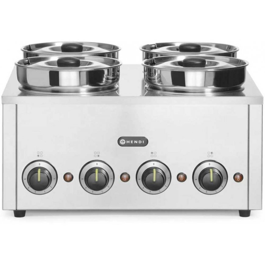 Hendi Bain marie electric heater for dishes, sauces, soups Thermosystem 4 800 W 4 x 4 l – 2