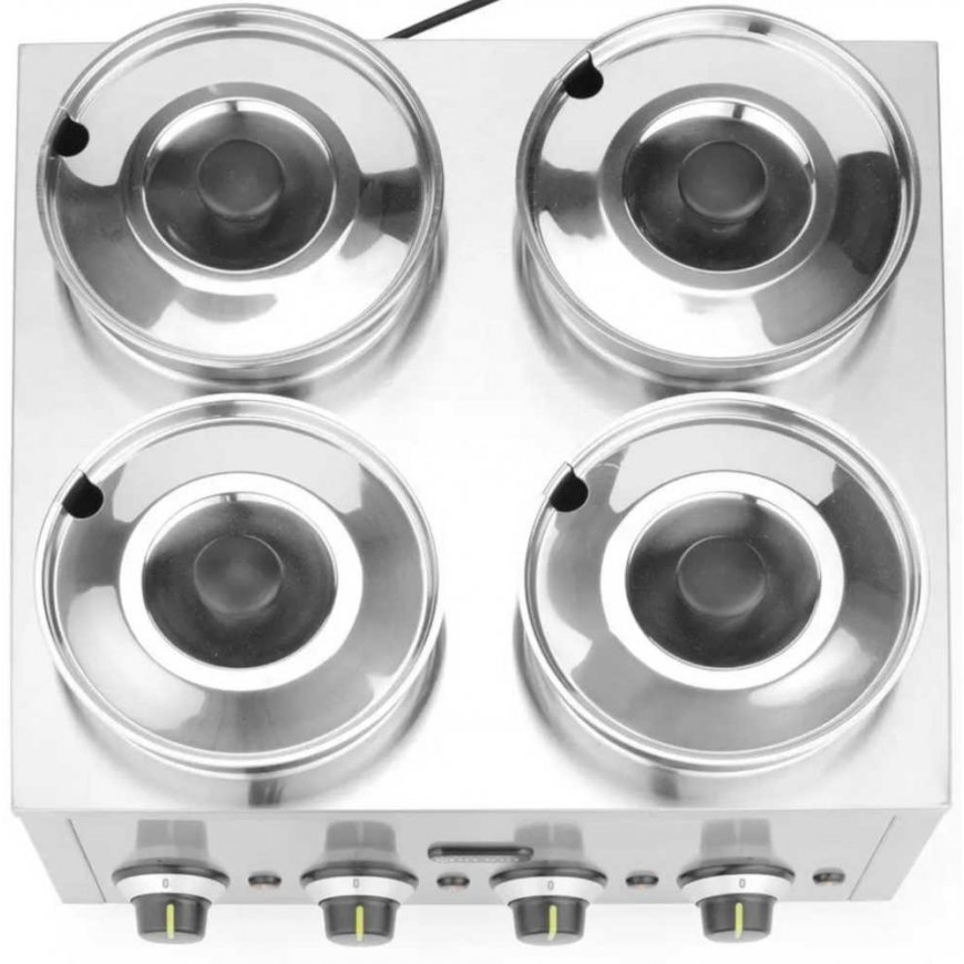 Hendi Bain marie electric heater for dishes, sauces, soups Thermosystem 4 800 W 4 x 4 l – 5