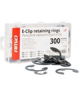 E-clip locking rings for internal protection, set of 300 pcs. amio-04124