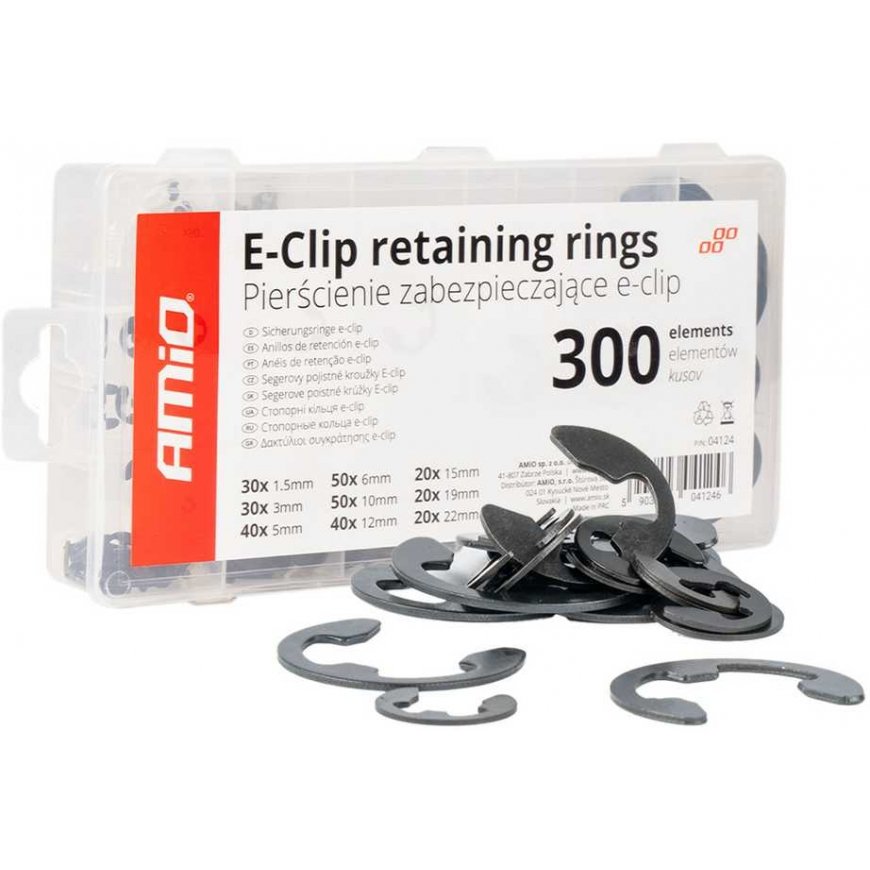 AMiO E-clip locking rings for internal