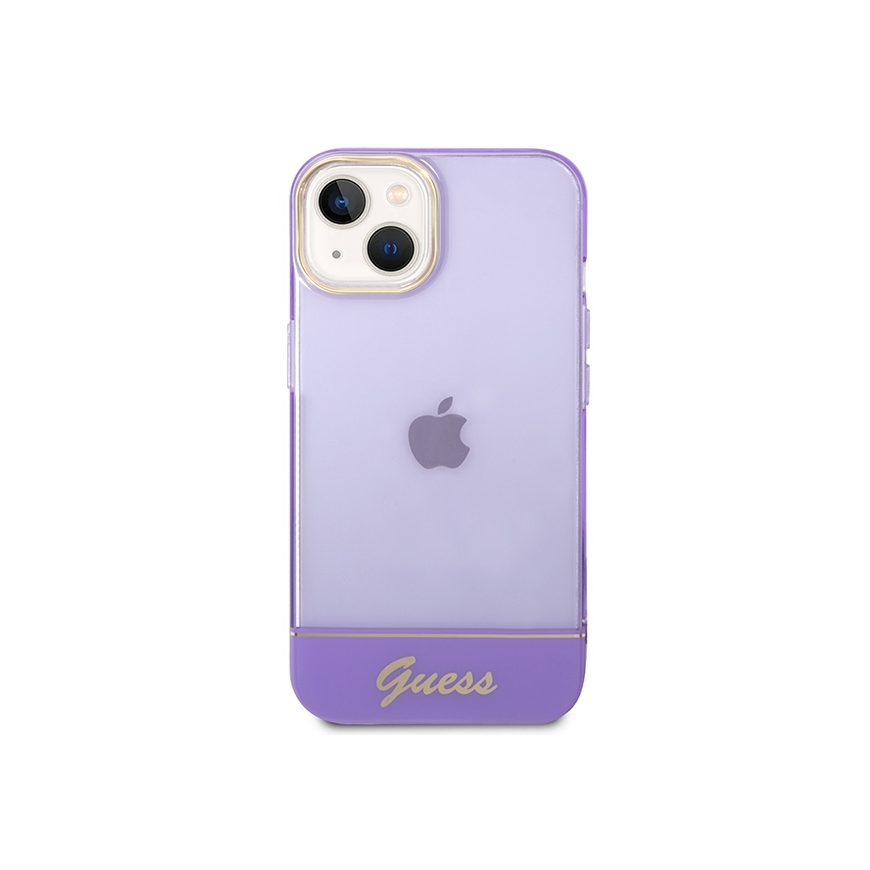 Case Guess GUHCP14SHGCOU iPhone 14 / 15 / 13 6.1" purple/purple hardcase Translucent – 2