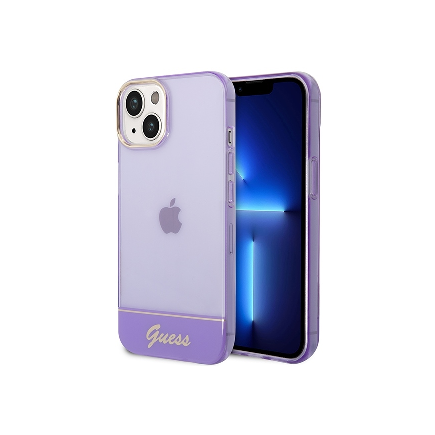 Dėklas Guess GUHCP14SHGCOU iPhone 14 / 15 / 13 6.1" violetinė/violetinė hardcase Translucent – 4