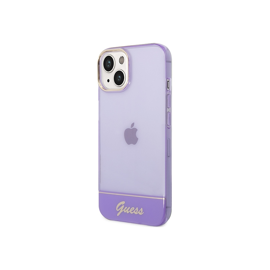 Case Guess GUHCP14SHGCOU iPhone 14 / 15 / 13 6.1" purple/purple hardcase Translucent – 5