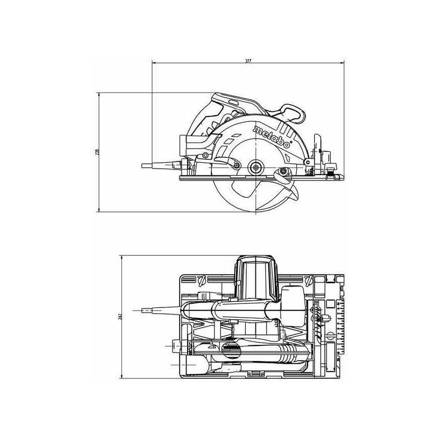 Diskinis Pjūklas METABO 1200W 160x20mm CASE KS 55 FS – 4