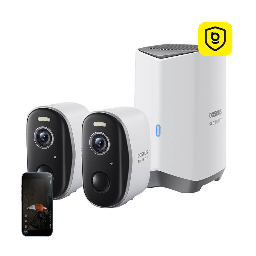 Baseus N1 2K Outdoor Camera Set of 2 (White)
