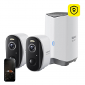 Baseus N1 2K lauko kamerų rinkinys iš 2 (baltas) Baseus N1 2K lauko kamerų rinkinys iš 2 (baltas)