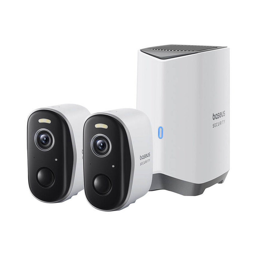 Baseus N1 2K Outdoor Camera Set of 2 (White) – 2