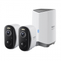 Baseus N1 2K lauko kamerų rinkinys iš 2 (baltas) Baseus N1 2K lauko kamerų rinkinys iš 2 (baltas)