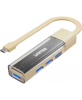 Unitek Hub dvikryptis USB C/USB A 5Gbps kreminė