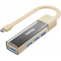 Unitek Hub bidirectional USB C/USB A 5Gbps cream