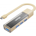 Unitek Hub dvikryptis USB C/USB A 5Gbps kreminė Unitek Hub dvikryptis USB C/USB A 5Gbps kreminė
