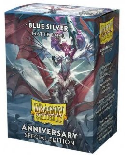 Dragon Shield Standard Matte Dual Sleeves Special Edition - Blue Silver (100 Sleeves)