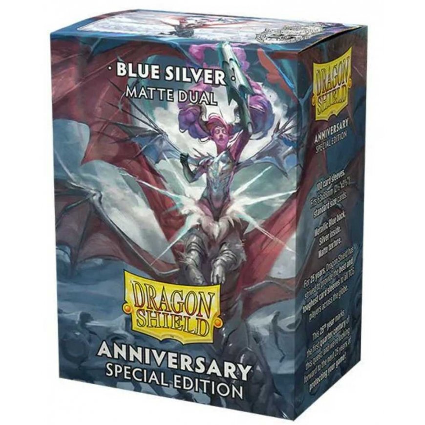 Dragon Shield Standard Matte Dual Sleeves Special Edition - Blue Silver (100 Sleeves)