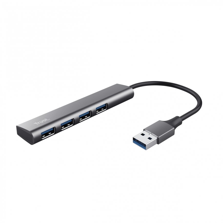 Trust Halyx USB 3.2 Gen 1 (3.1 Gen 1) Type-A 5 Mbit/s musta, Harmaa