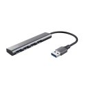 Trust Halyx USB 3.2 Gen 1 (3.1 Gen 1) Type-A 5 Mbit/s musta, Harmaa