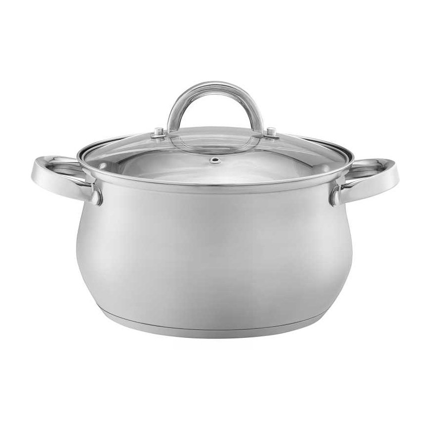 Pot with glass lid Domingo 20 cm 4 l DOMOTTI