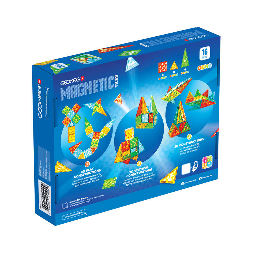 Geomag Gems 16 magnetic tiles – 3