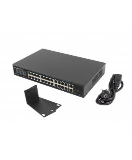 Lanberg RSGE-24P-2GE-2S-360 tinklo komutatorius Ne-valdomas