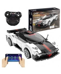 Klocki konstrukcyjne CaDA Zdalnie sterowane Auto sportowe Z-Wind White Autko rycsnowe Samochód Sports Car 258 parts RC