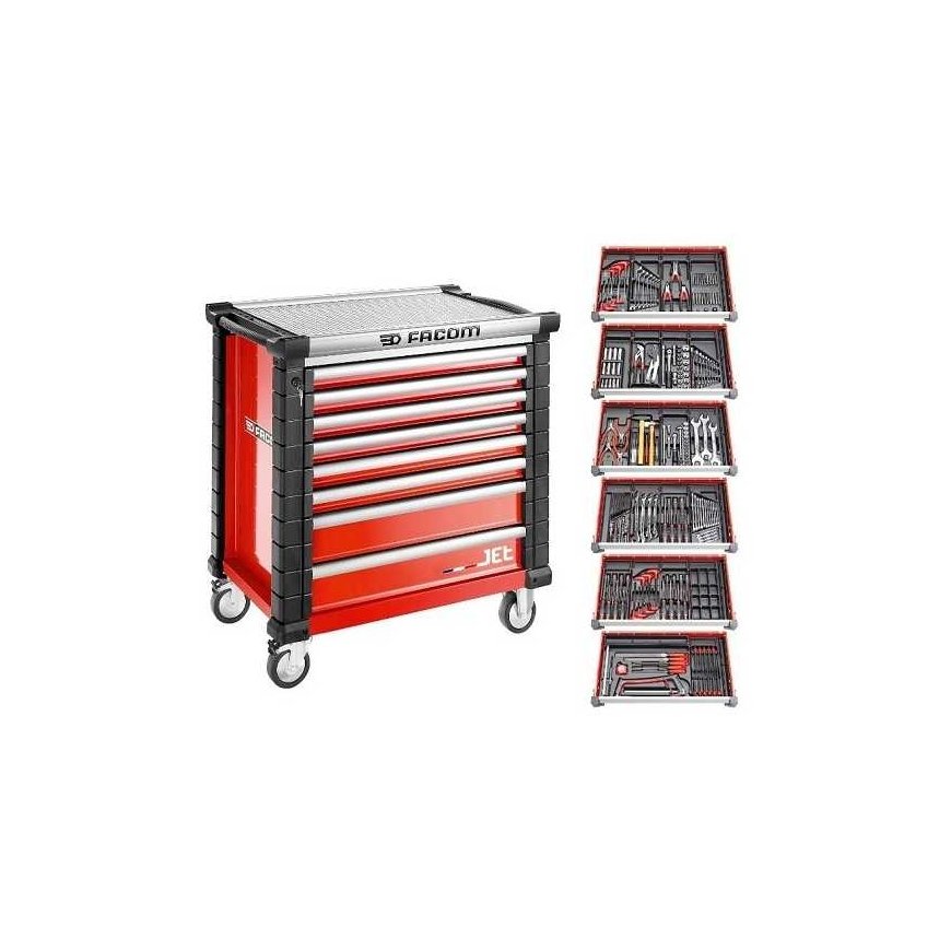 Facom 8 Drawer Red Workshop Cart