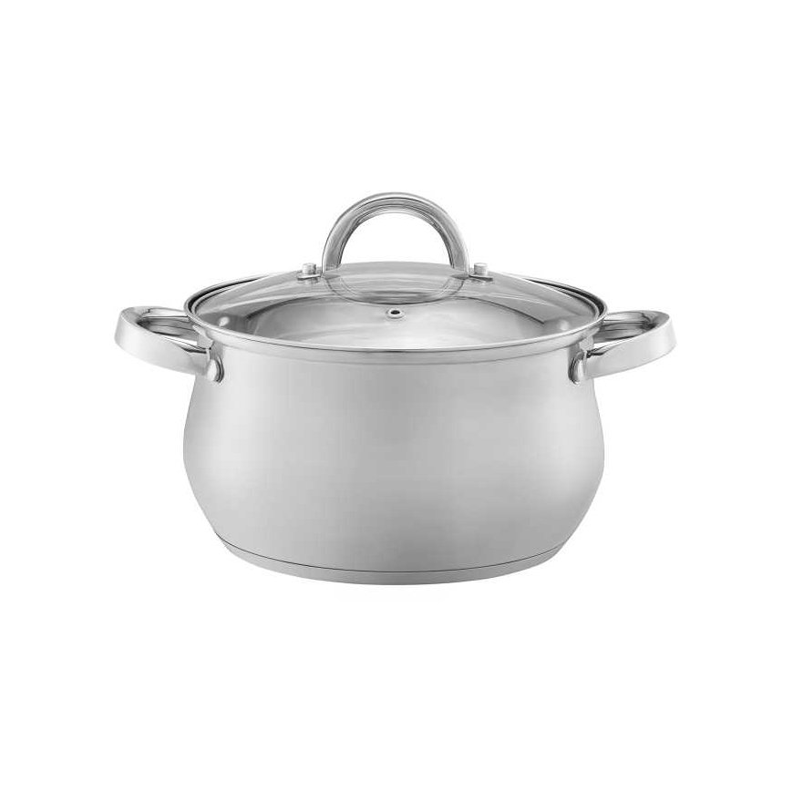 Pot with glass lid Domingo 16 cm 2.1 l DOMOTTI