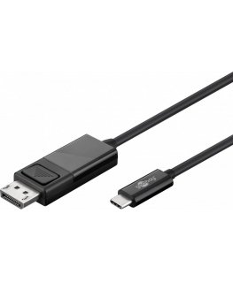 Goobay 79295 vaizdo kabelio adapteris 1,2 m C tipo USB DisplayPort Juoda