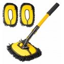 Telescopic brush for washing cars with 3 interchangeable accessories amio-04333