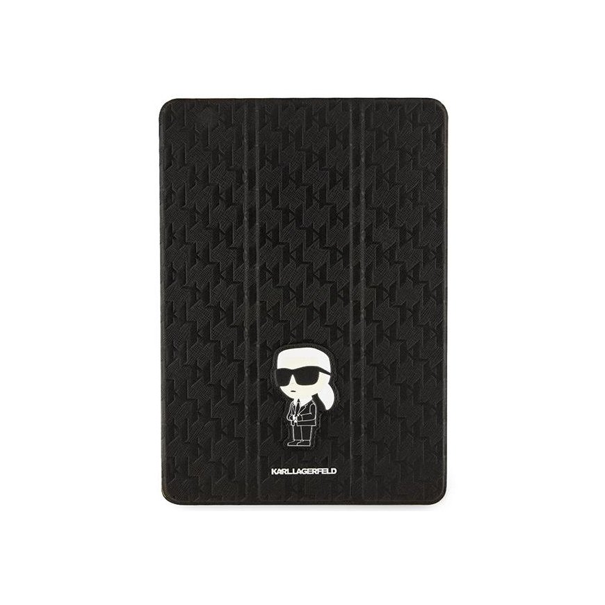 Karl Lagerfeld KLFC10SAKHPKK iPad 10.2" Folio Magnet Allover Cover black/black Saffiano Monogram Ikonik