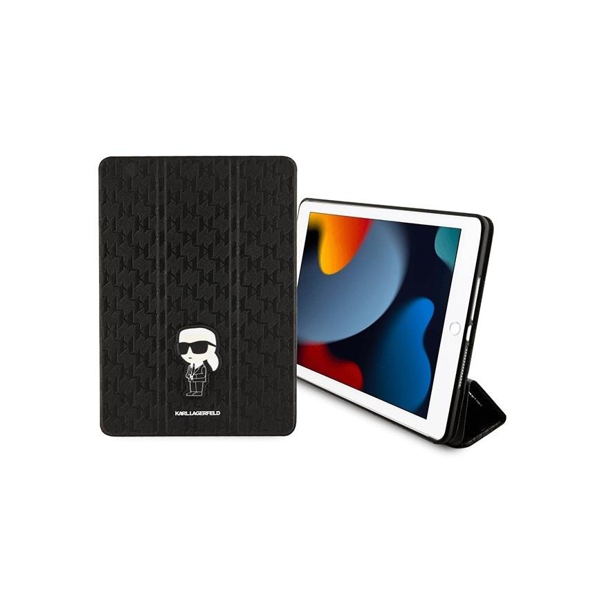 Karl Lagerfeld KLFC10SAKHPKK iPad 10.2" Folio Magnet Allover Cover black/black Saffiano Monogram Ikonik – 3