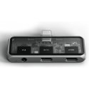 Satechi Mobile XR -USB-C-hubi äänentoistolla, tähtiharmaa Satechi Mobile XR -USB-C-hubi äänentoistolla, tähtiharmaa
