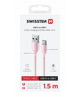 Swissten Textile II USB - USB-C Data and Charching Cable 1.5m