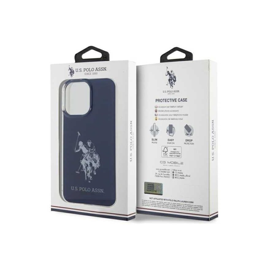 Dėklas Us Polo Assn US Polo USHCP15XTPUHRBV iPhone 15 Pro Max 6,7" mėlyna/mėlynas Shiny Big Logo – 2
