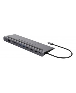 Deltaco USBC-DOCK2 sülearvuti dokk ja pordireplikaator Juhtmega ühendatud USB 3.2 Gen 1 (3.1 Gen 1) 