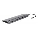 Deltaco USBC-DOCK2 sülearvuti dokk ja pordireplikaator Juhtmega ühendatud USB 3.2 Gen 1 (3.1 Gen 1) 
