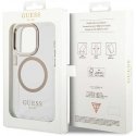 Guess Case for iPhone 15 6.1 GUHMP15SHTRMD Gold HC Magsafe Metal Outline