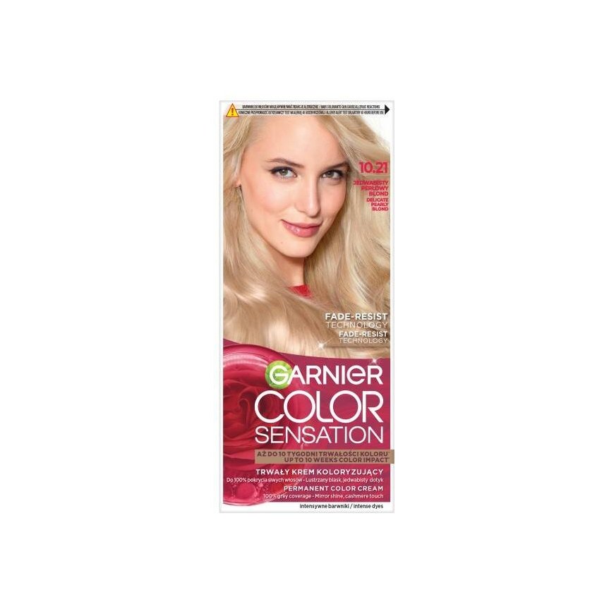 GARNIER Color Sensation Krem kolorizujący nr 10.21 - Jedwabisty Perłowy Blond 1op. – 2