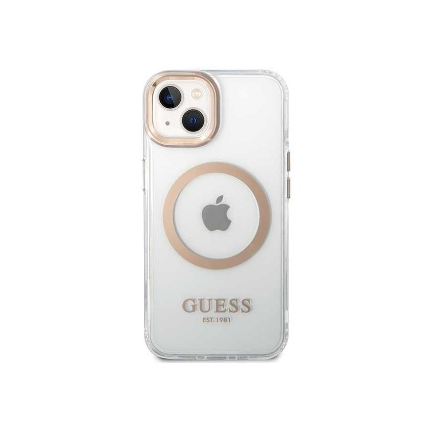 Guess dėklas, skirtas iPhone 15 Plus 6,7 GUHMP15MHTRMD auksinis HC Magsafe Metal Outline – 2