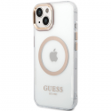 Guess dėklas, skirtas iPhone 15 Plus 6,7 GUHMP15MHTRMD auksinis HC Magsafe Metal Outline Guess dėklas, skirtas iPhone 15 Plus 6,7 GUHMP15MHTRMD auksinis HC Magsafe Metal Outline