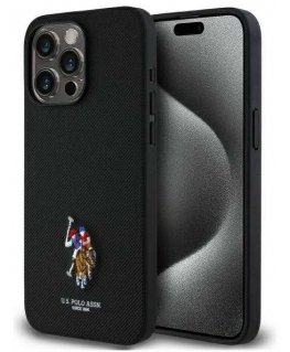 Dėklas Us Polo Assn US Polo USHCP15XPEMK iPhone 15 Pro Max 6,7" juoda/juodas Embroidered DH Color