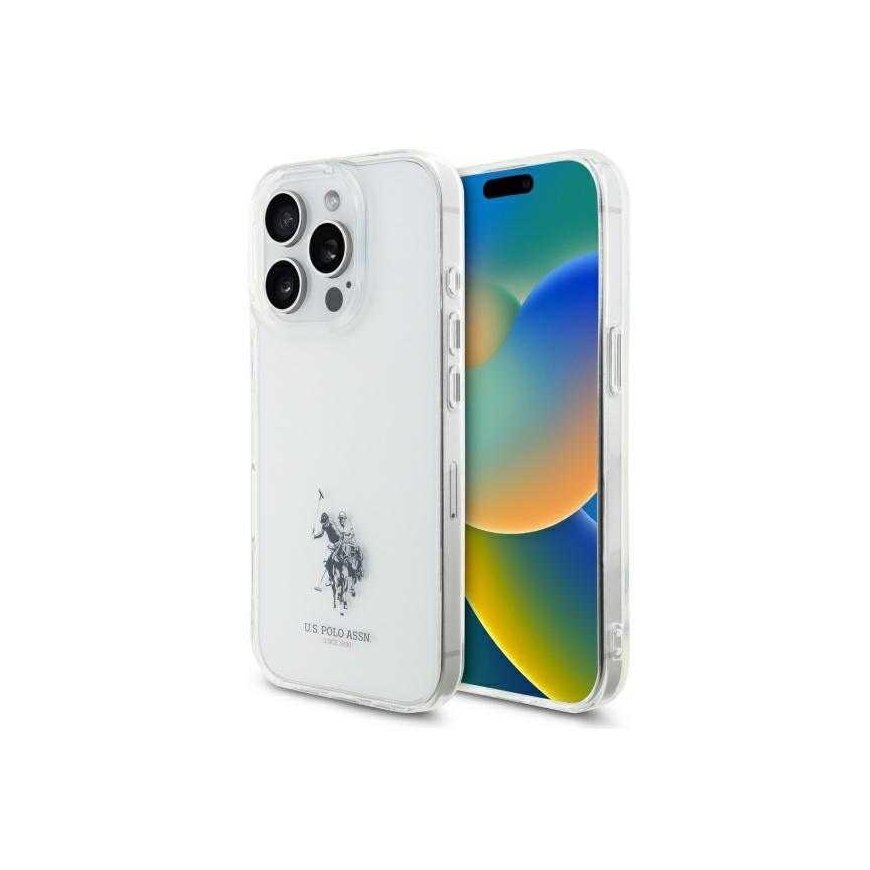 Dėklas Us Polo Assn US Polo USHCP15XUSMT iPhone 15 Pro Max 6.7" permatomas/transparent IML Printed Double Horse Logo