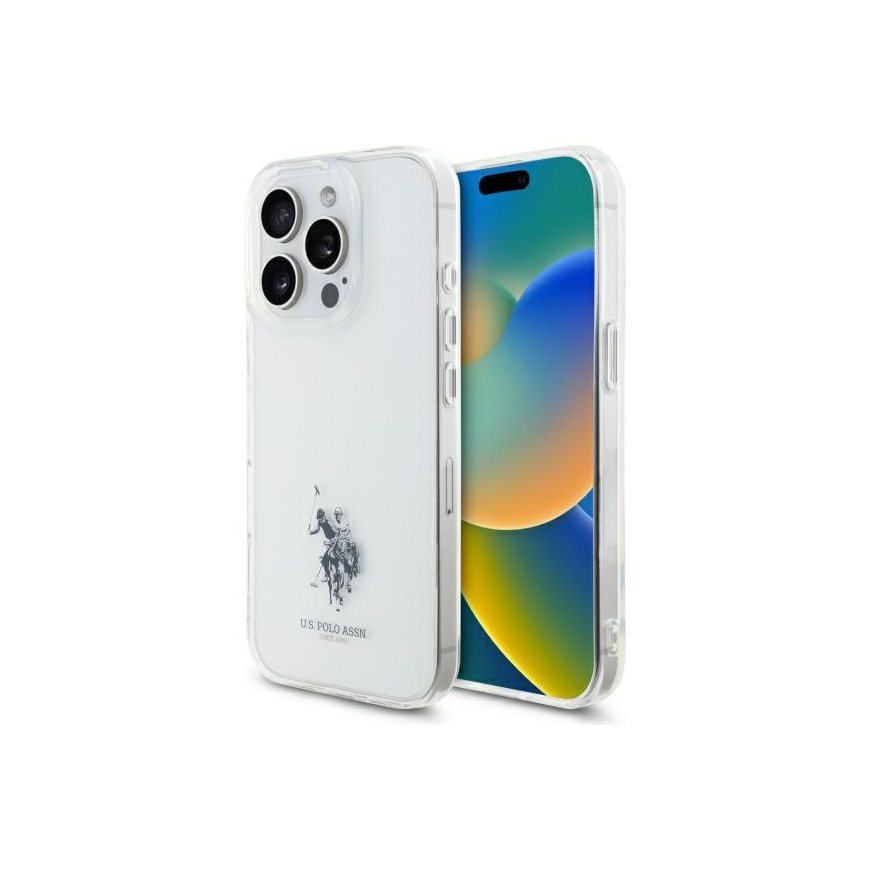 Dėklas Us Polo Assn US Polo USHCP15XUSMT iPhone 15 Pro Max 6.7" permatomas/transparent IML Printed Double Horse Logo – 3