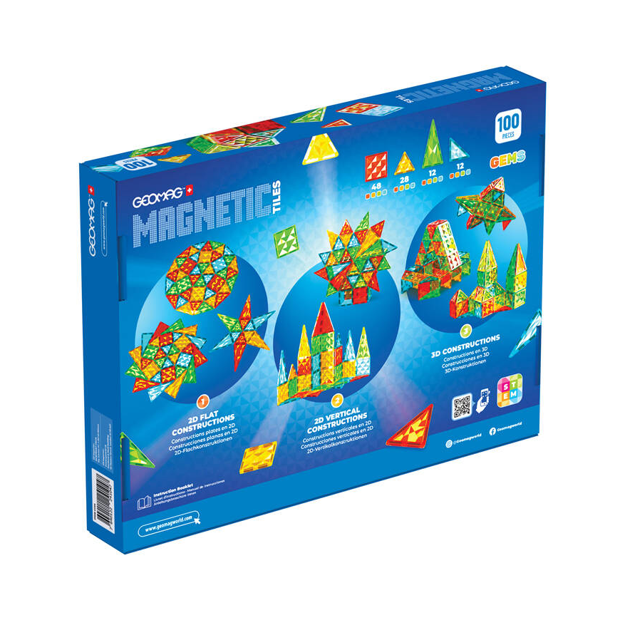 Geomag Gems 100 magnetinės plytelės – 3