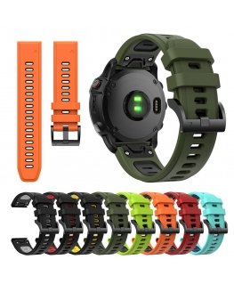 Silicone Strap for Garmin Fenix 7X / Fenix 6X / Fenix 5X Plus / Fenix 3 - 26mm - Black